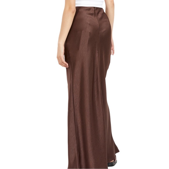 Bec + Bridge x Free People Nadia 2 | XS Brown Crop & High Rise Silky Skirt Set - Picture 4 of 15